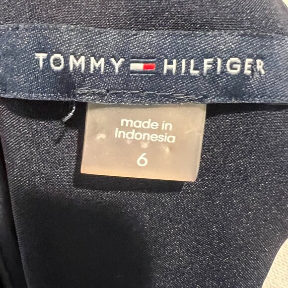 Tommy Hilfiger Navy Blue Lace Cap Sleeve Hi Low Dress, Size 6 - Picture 15 of 16